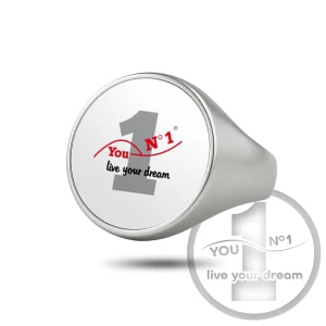 Anel sinete (aço inoxidável, gravado/logo) – version 1