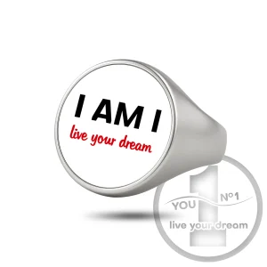 Anel sinete (aço inoxidável, gravado/logo) – version 2