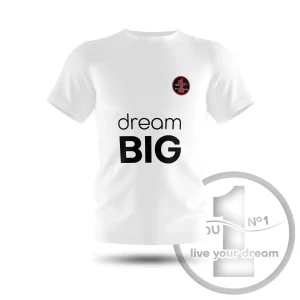 Camiseta „Dream big” branca