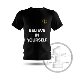 Camiseta „Believe in yourself” preta